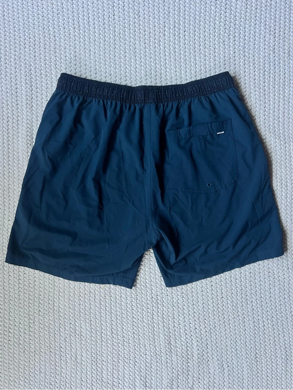 Vuori Kore Athletic Shorts Blue Dot Textured Waistband Drawstring Size XXL